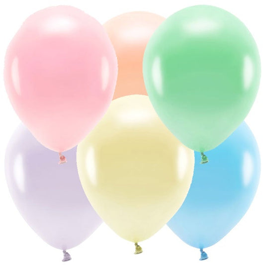 Mix globos colores pastel mate ECO/ 10 uds.