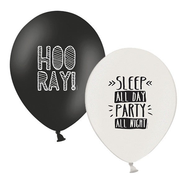 Mix globos HOORAY / 5 ud. - La Fiesta de Olivia