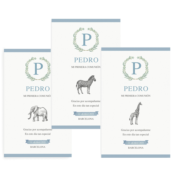 Recordatorios animales comunión