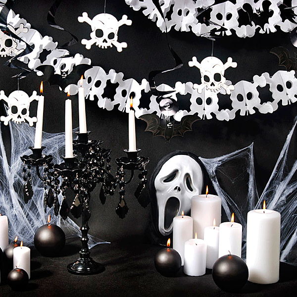 Guirnalda calavera papel de seda Halloween