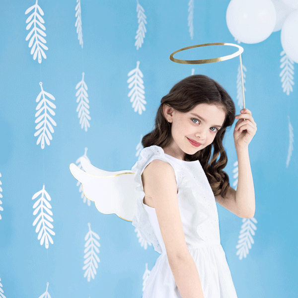 Guirnalda hojas blancas DIY