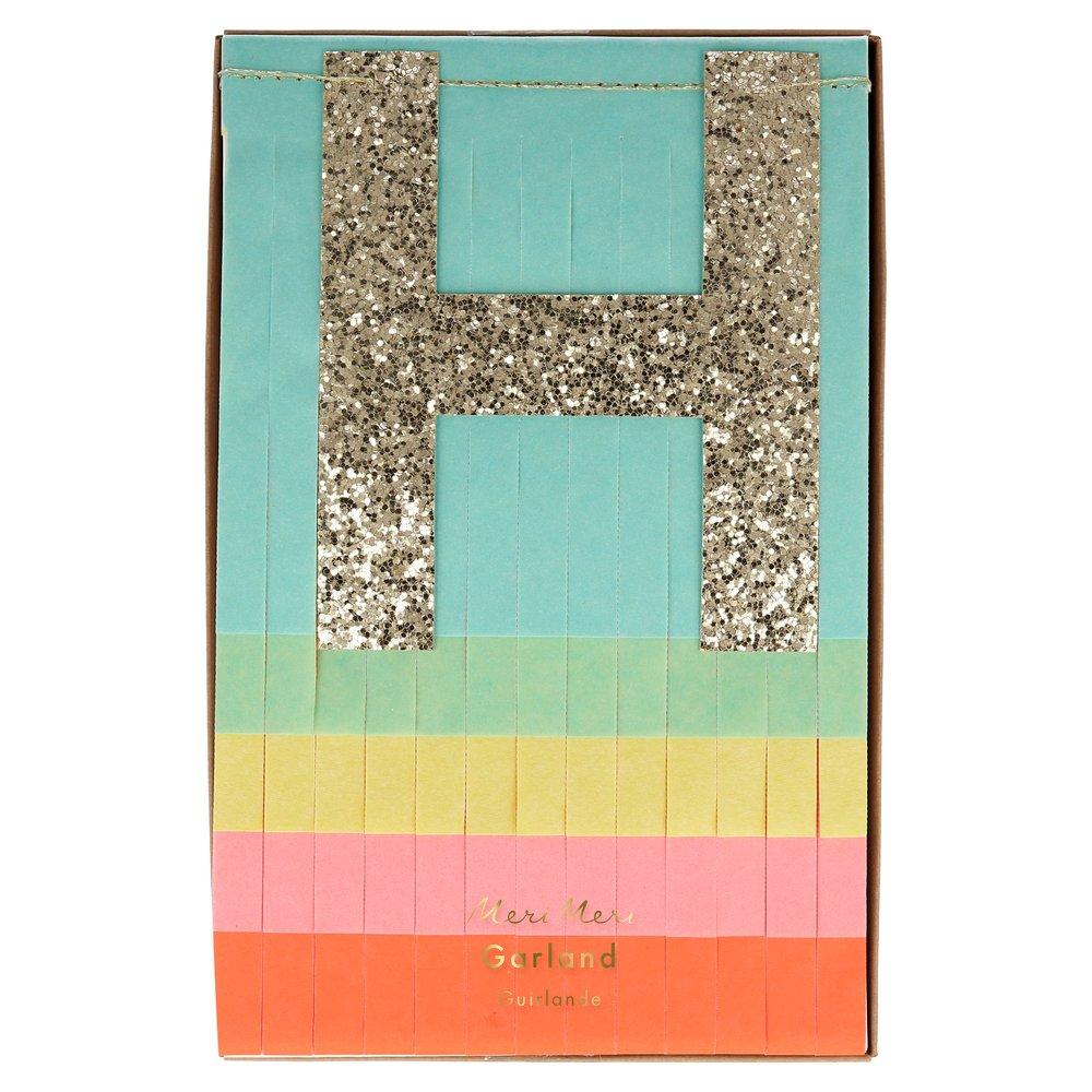 Guirnalda Happy Birthday flecos Rainbow ECO