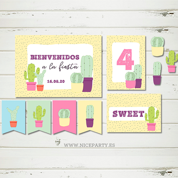 Pack imprimible Cactus Boho