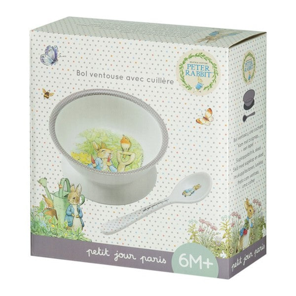 Bol con ventosa y cuchara Peter Rabbit