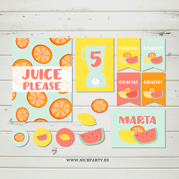 Pack imprimible Frutas de verano