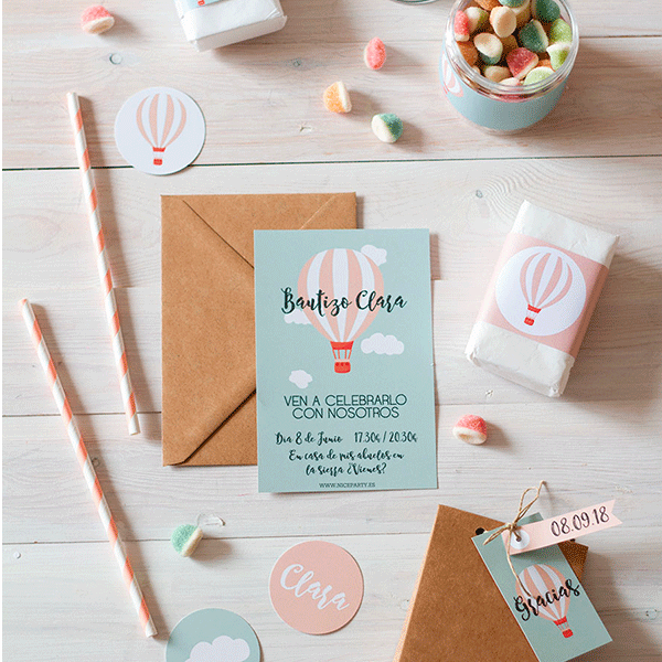 Pack imprimible globo aerostático