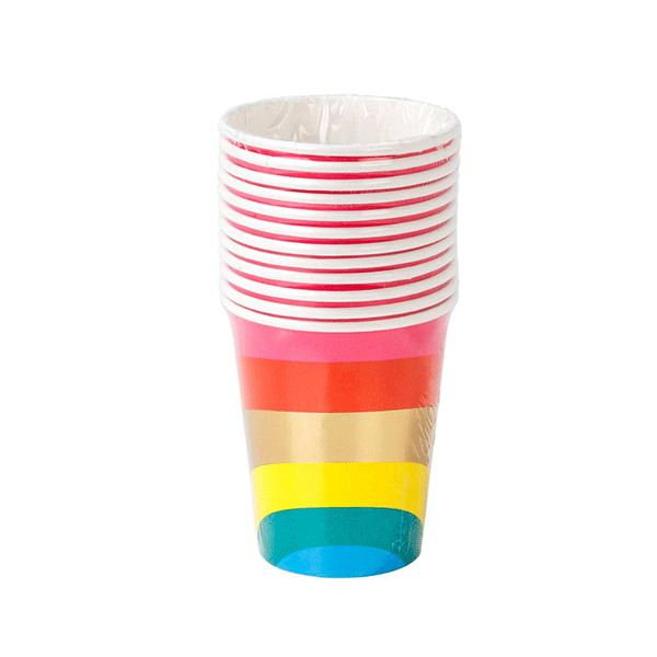 Vaso Arcoíris multicolor / 12 uds.
