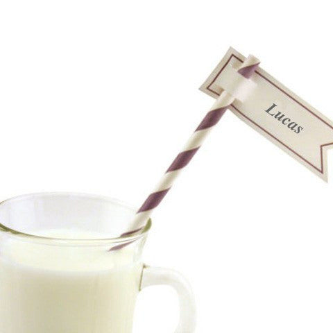 Banderitas pajitas lila - La Fiesta de Olivia