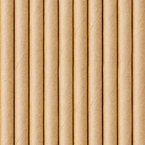 Pajitas de papel Kraft / 10 uds.