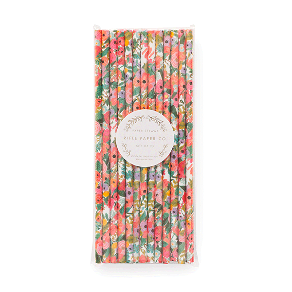 Pajitas estampadas Garden R. Paper & Co. / 20 uds.