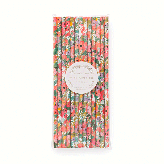 Pajitas estampadas Garden R. Paper & Co. / 20 uds.