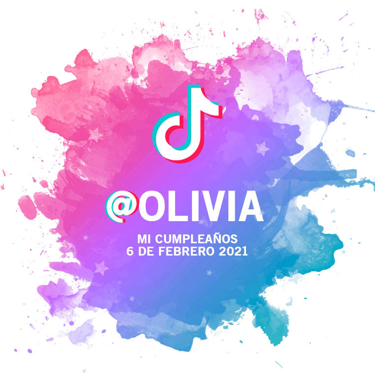 Bote Tik Tok party personalizado / 6 uds.