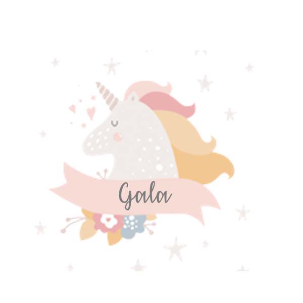 Bote etiqueta unicornio personalizada / 6 uds.