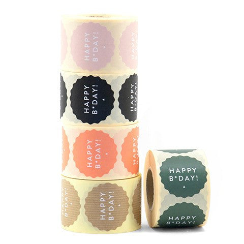 Pegatina Happy B-Day / 10 uds. - La Fiesta de Olivia - 1