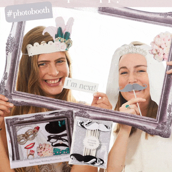 Kit Photo Booth Vintage Wedding / 20 Piezas
