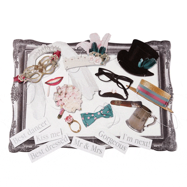Kit Photo Booth Vintage Wedding / 20 Piezas