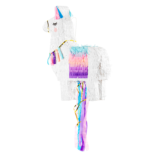 Piñata llama colores pastel