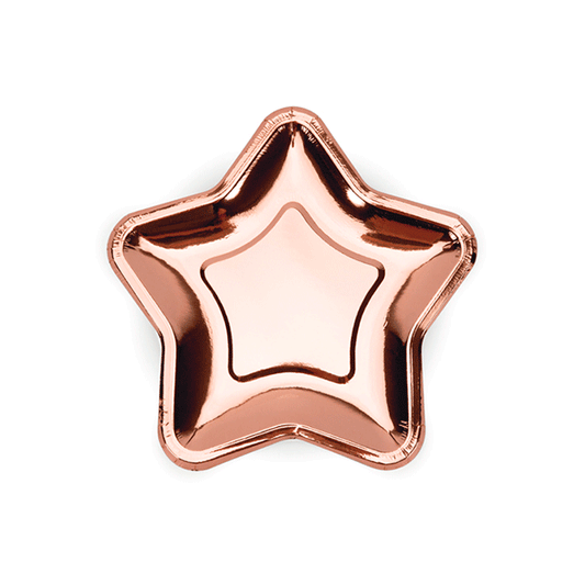 Plato estrella Rosegold