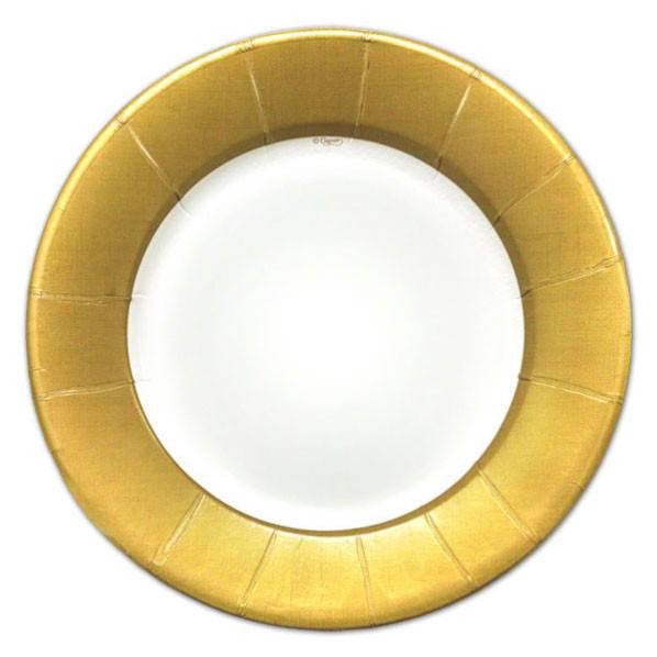 Platos color dorado Linen / 8 uds. - La Fiesta de Olivia