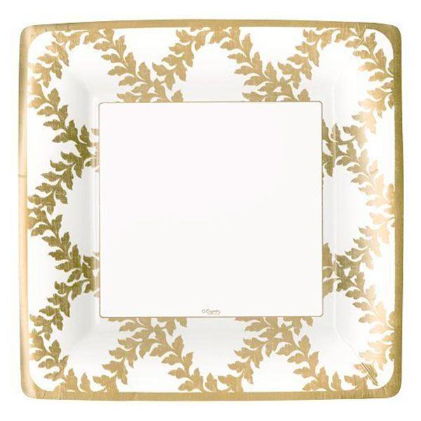 Platos corona dorada / 8 uds.