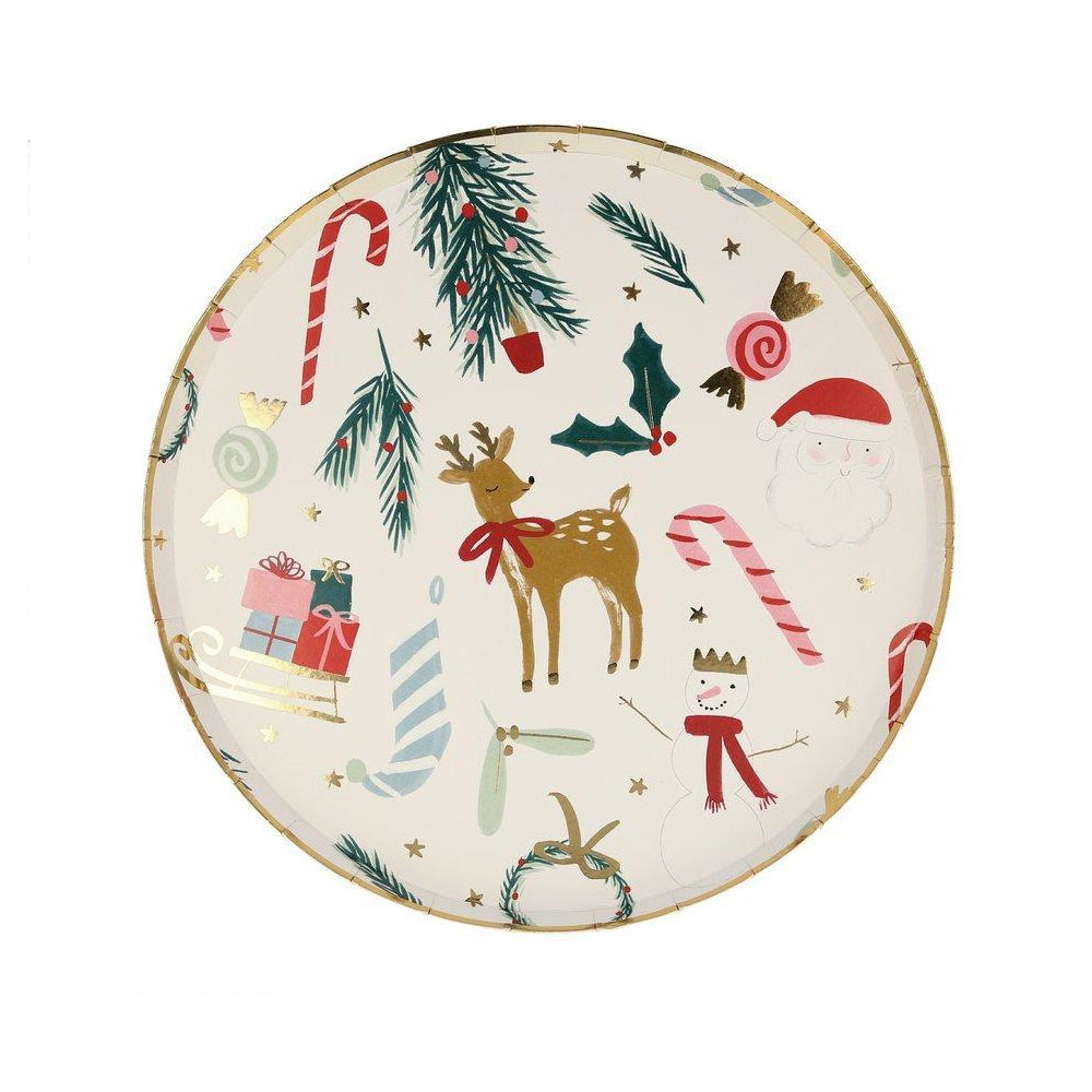 Platos motivos Navideños / 8 uds.