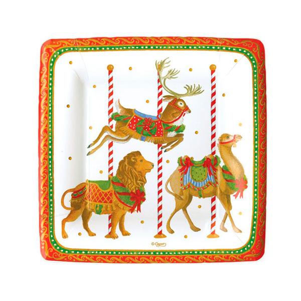 Platos Carrusel de Navidad / 8 uds.