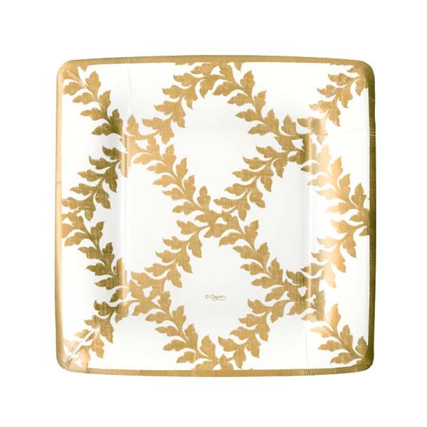 Platos corona dorada / 8 uds.