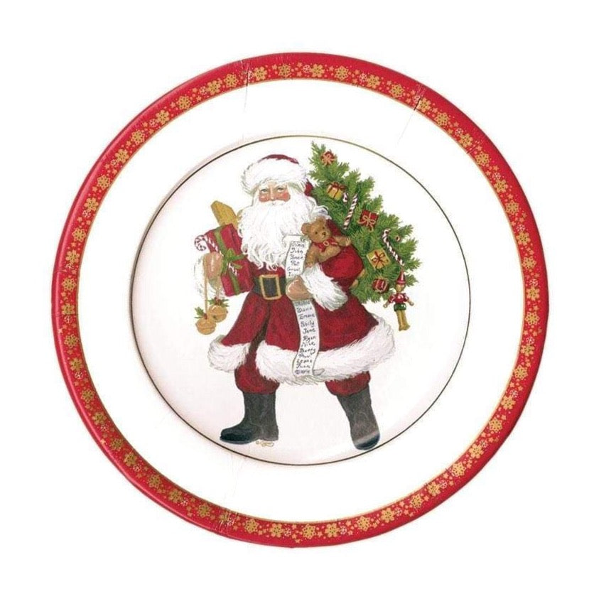 Platos Navidad Lynn Haney Santa / 8 uds.
