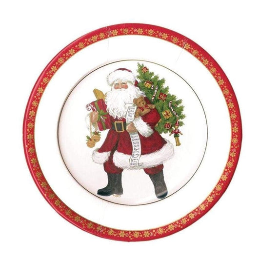Platos Navidad Lynn Haney Santa / 8 uds.