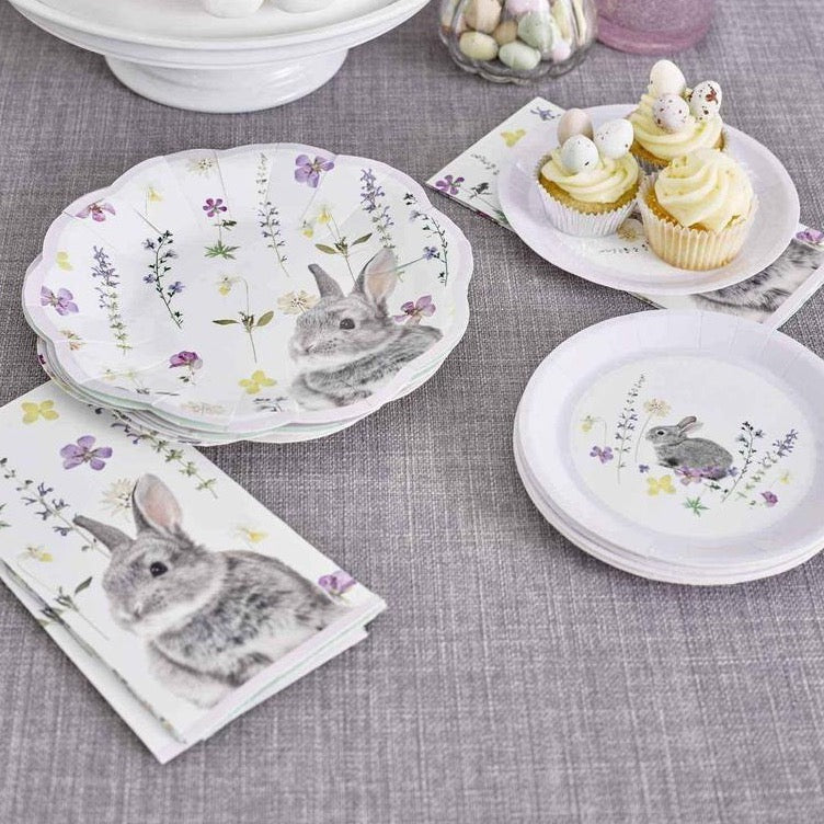 Plato conejito de primavera / 12 uds.