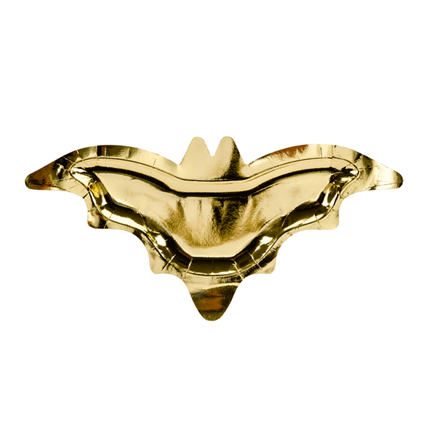 Plato murciélago dorado / 6 uds.