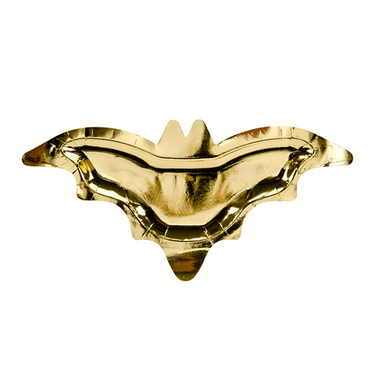 Plato murciélago dorado / 6 uds.