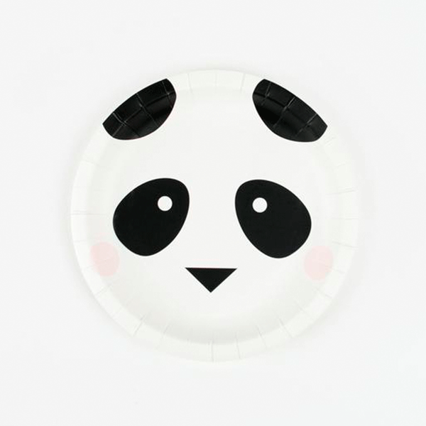 Platos Eco mini Panda / 8 uds.