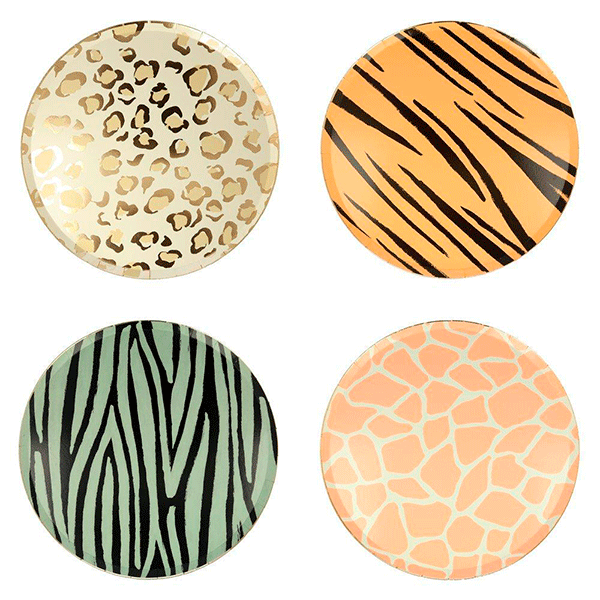 Platos Mix Animal Print L / 8 uds.