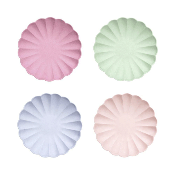 Platos mix pastel postre Eco / 8 uds.