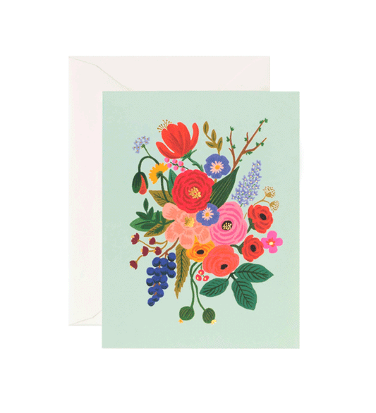 Tarjeta flores garden mint  R. Paper & Co