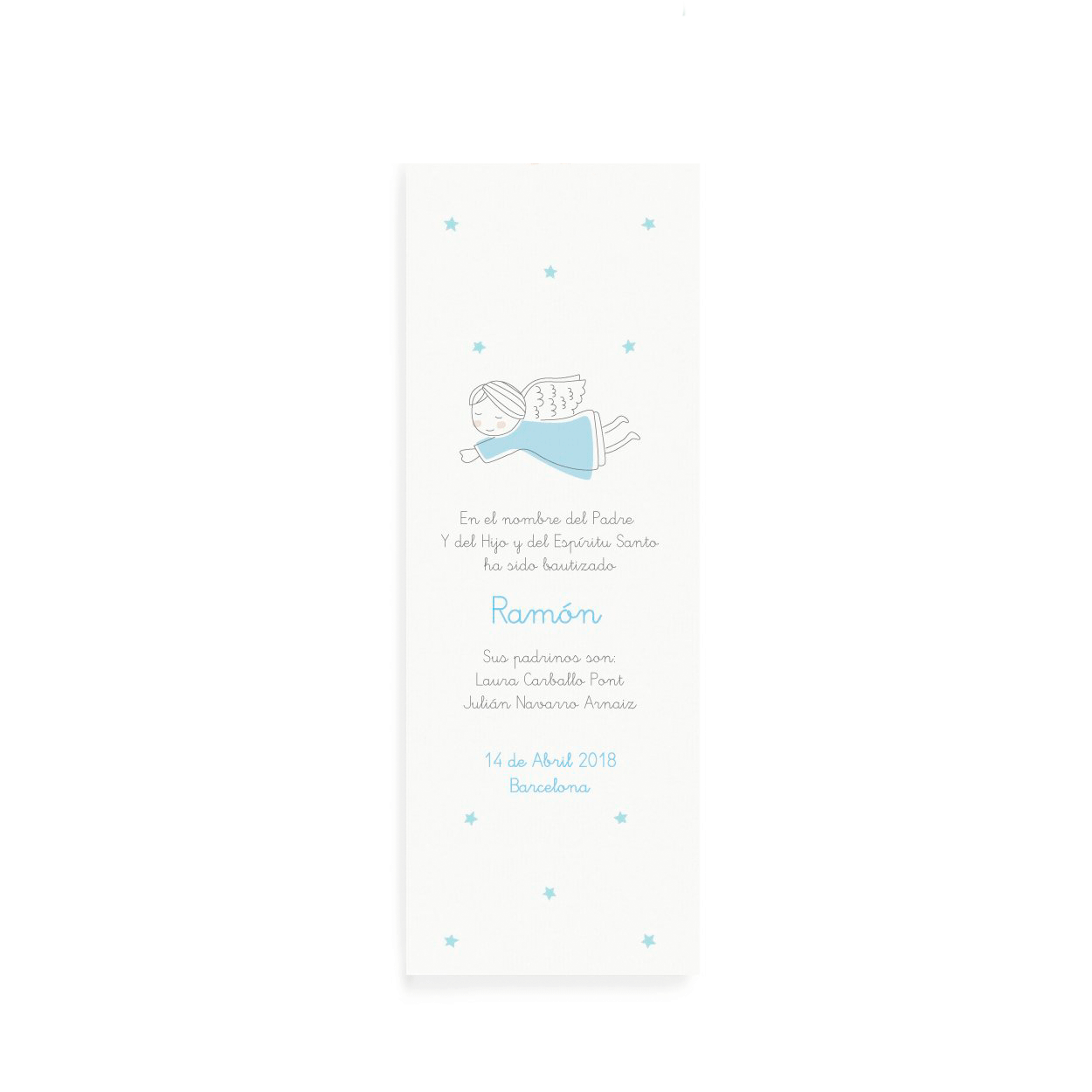 Punto de libro ángel azul