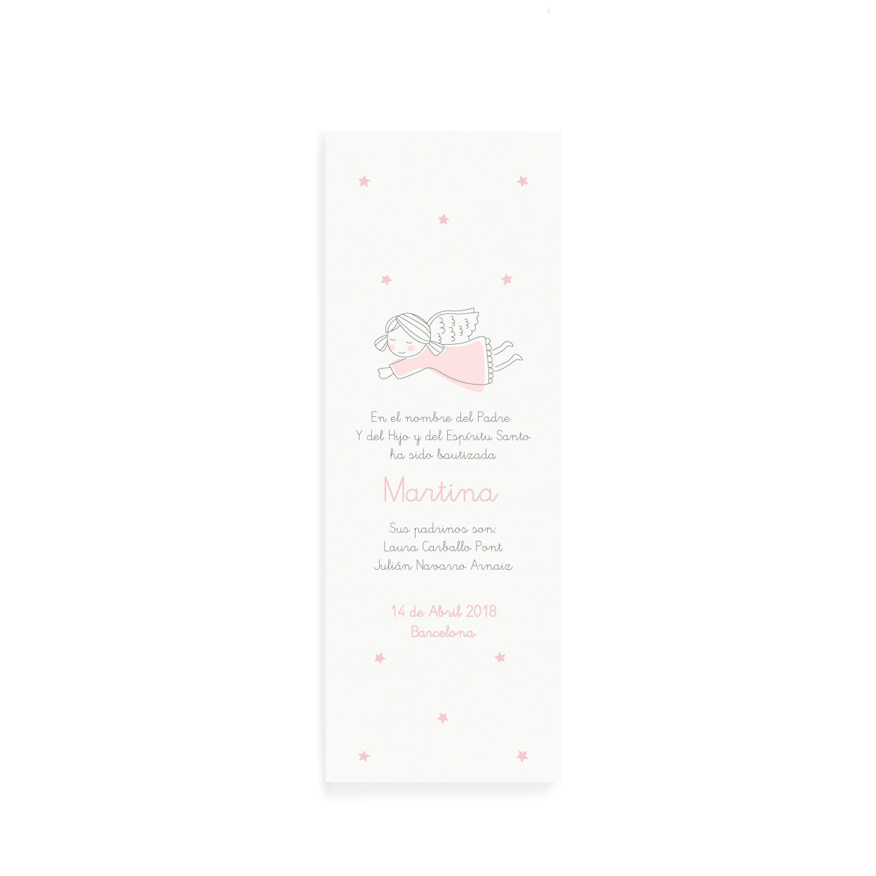 Punto de libro ángel rosa