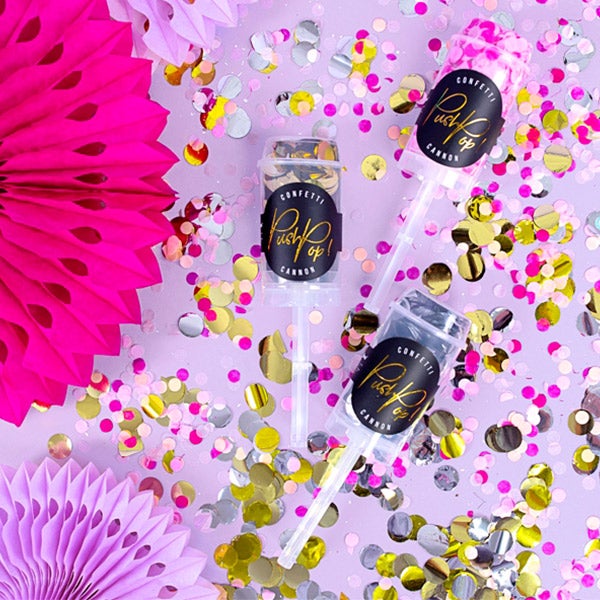 Push pop confeti rosa