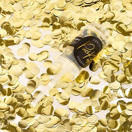 Push pop confeti dorado