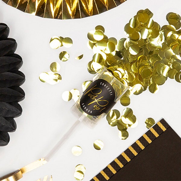 Push pop confeti dorado