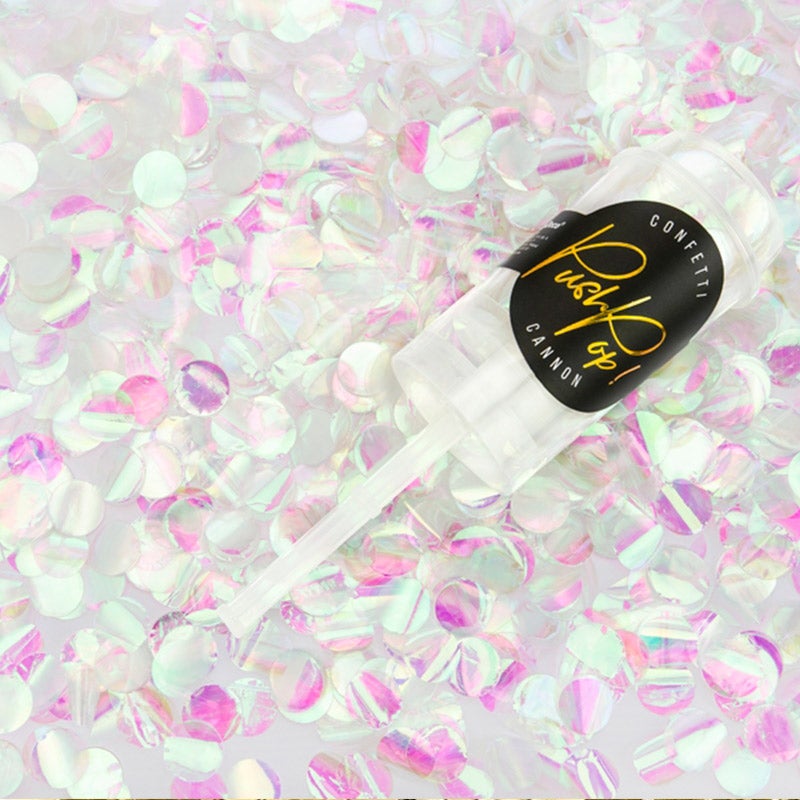 Push pop confeti iridiscente