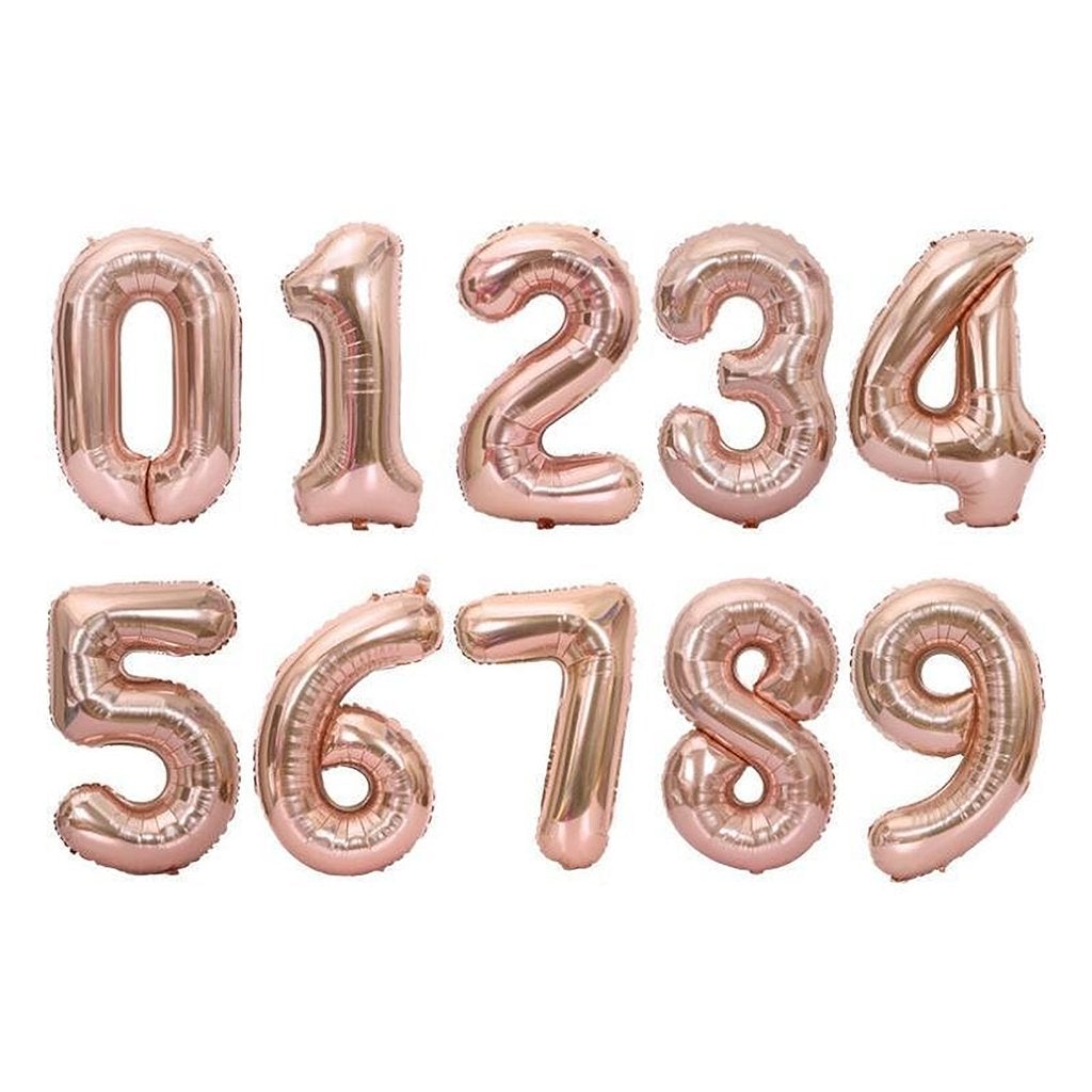 Globo número Foil XL rose gold Basic