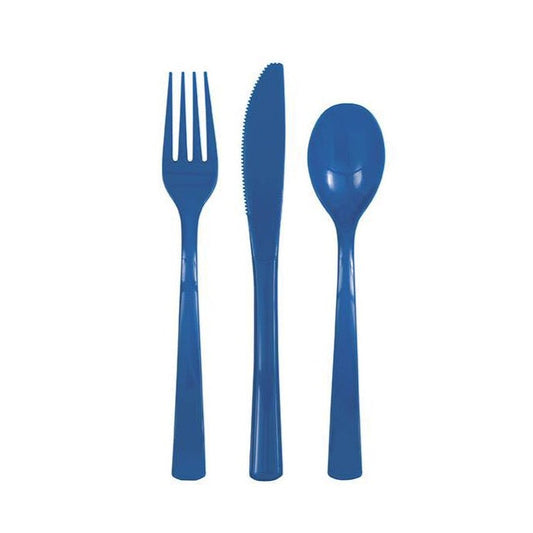 Sett cubiertos azul / 18 uds.