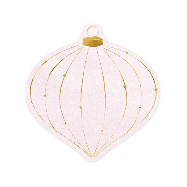 Servilleta bola de navidad rosa / 20 uds.