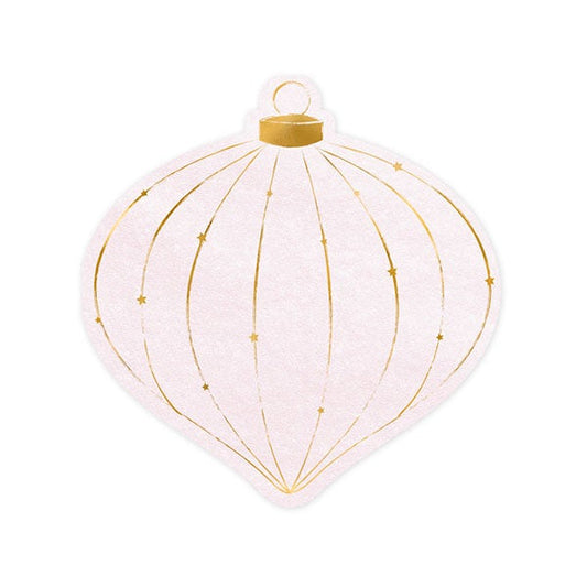 Servilleta bola de navidad rosa / 20 uds.