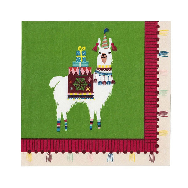 Servilletas navideñas llama boho / 20 uds.