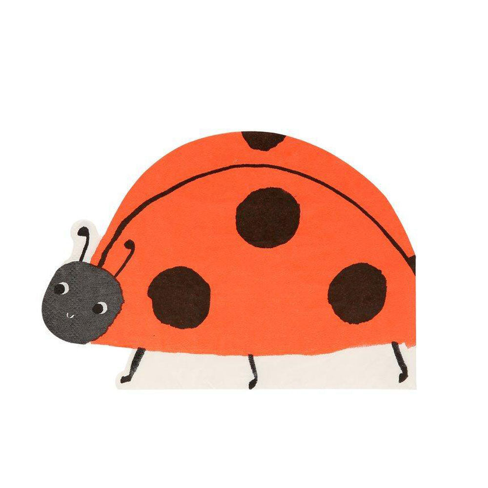 Servilleta mariquita roja / 20 uds.