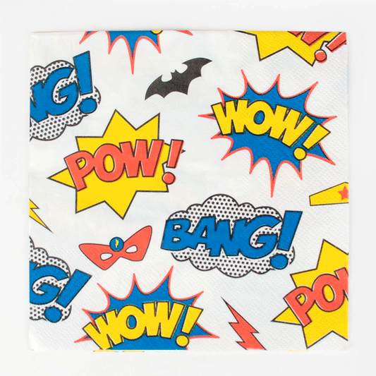 Servilletas estampado superhéroe LUNCH / 20 uds.