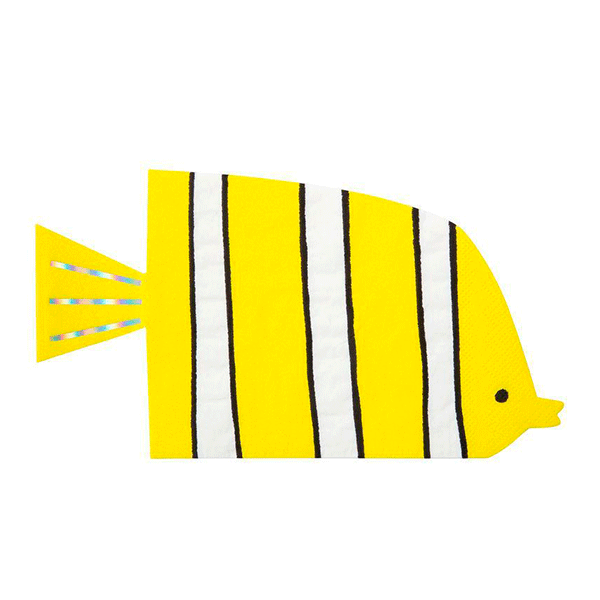 Servilleta pez amarillo / 16 uds.